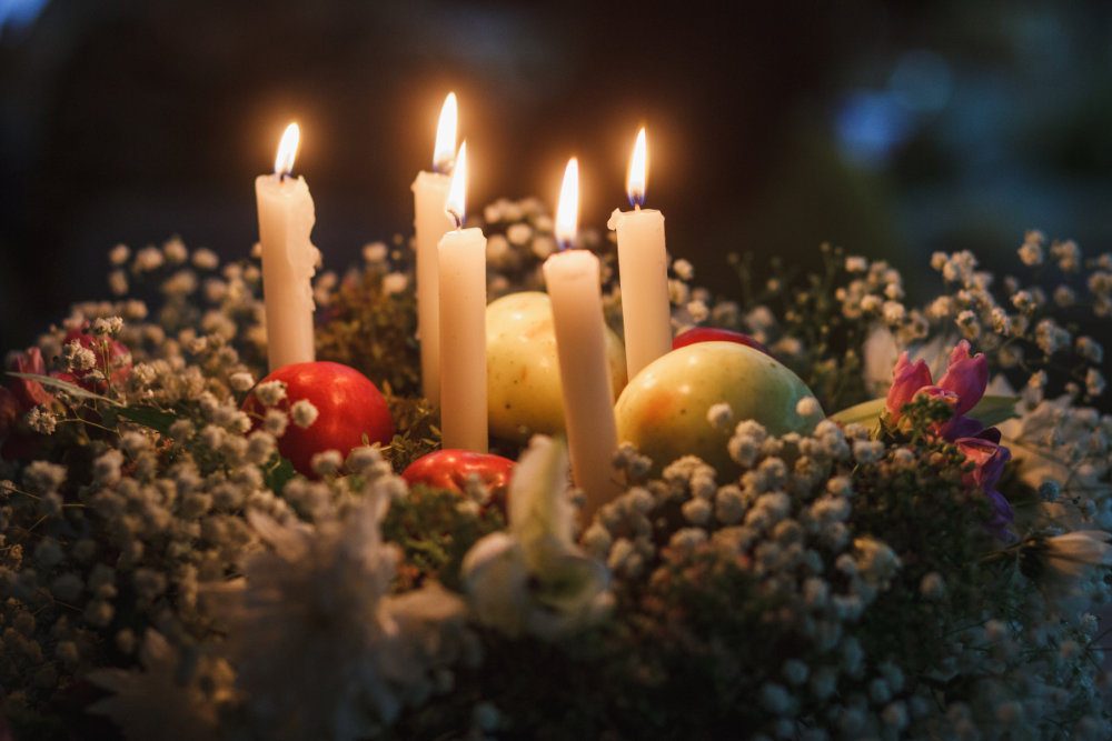 Festive Candles - Getting Married at Christmas
